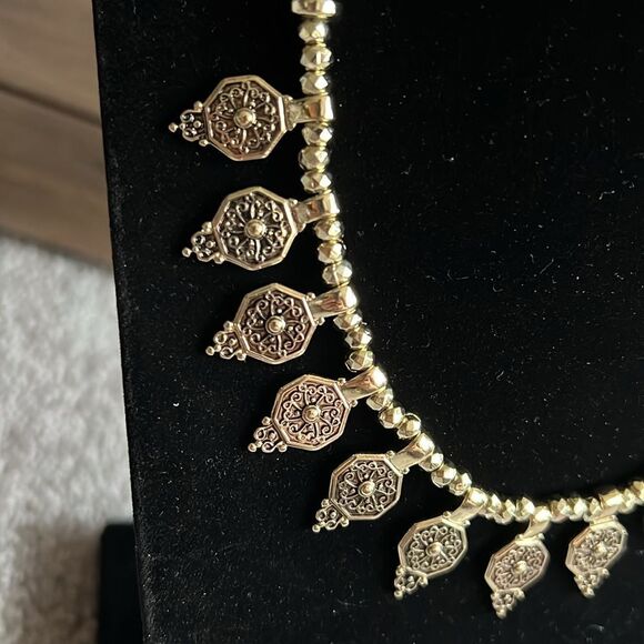 NWOT Premier Designs Gold and Stoned statement necklace - Picture 6 of 6